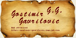 Gostimir Gavrilović vizit kartica